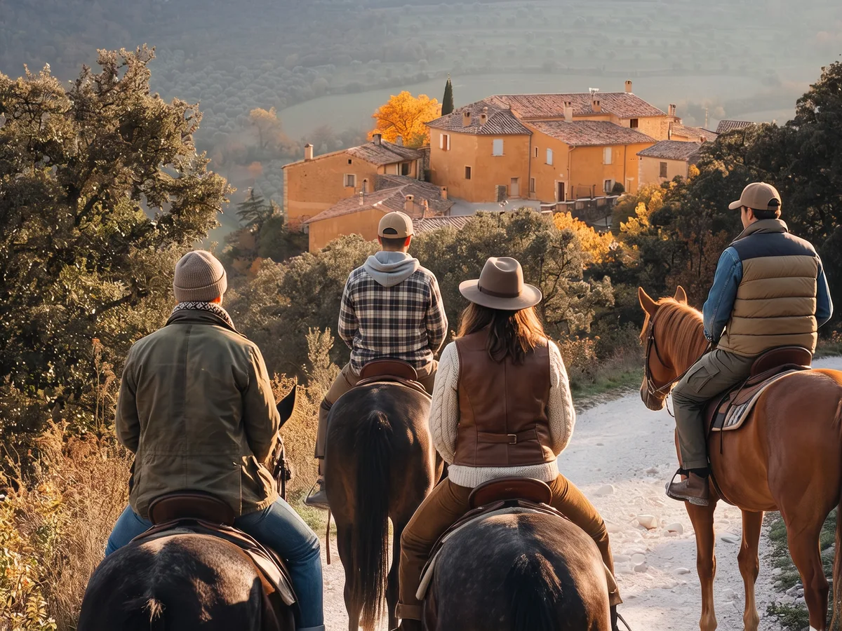 Balade à cheval en Ardèche, autour de Villevocance
